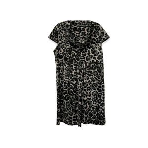 Spense Woman 16W Gray Animal Print Dress
